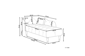 Frostorp Sjeselong 152 cm - Beige/Svart - Møbler - Stoler - Lenestoler - Liggestol