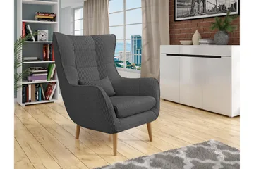 Gabi Lenestol - Mørk grå - Møbler - Stoler - Lenestoler - Ørelappstol