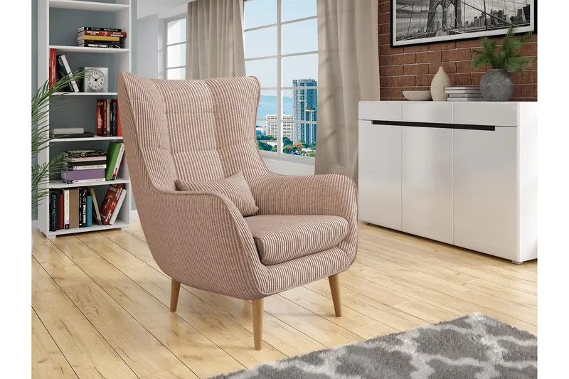 Gabi Lenestol - Rosa - Møbler - Stoler - Lenestoler - Ørelappstol