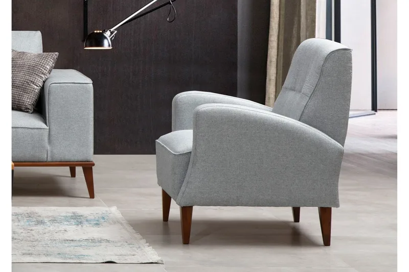 Heiss Lenestol med Armlene - Grå - Møbler - Stoler - Lenestoler
