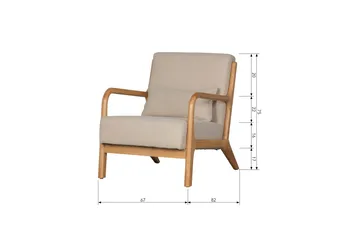 Highly Lenestol - Natur - Møbler - Stoler - Lenestoler