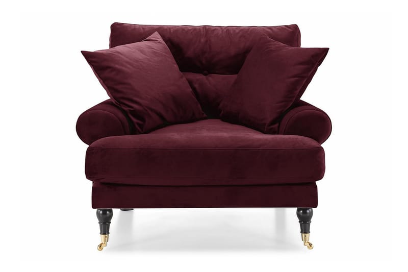 Andrew Fløyelslenestol - Lilla/Messing - Møbler - Stoler - Lenestoler - Fløyelslenestol