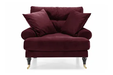 Andrew Fløyelslenestol - Lilla/Messing - Møbler - Stoler - Lenestoler - Fløyelslenestol