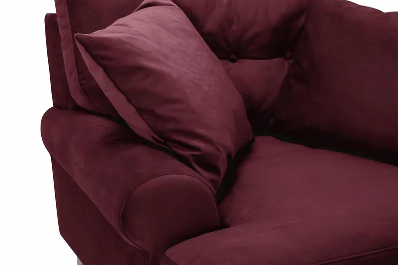 Andrew Fløyelslenestol - Lilla/Messing - Møbler - Stoler - Lenestoler - Fløyelslenestol