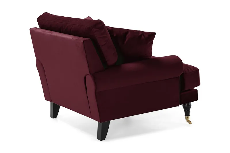 Andrew Fløyelslenestol - Lilla/Messing - Møbler - Stoler - Lenestoler - Fløyelslenestol