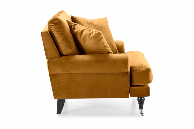 Andrew Lenestol Fløyel - Amber/Krom - Møbler - Stoler - Lenestoler - Fløyelslenestol