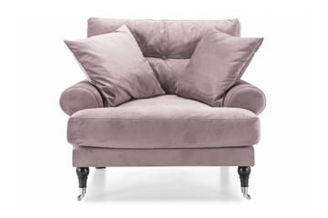 Andrew Lenestol Fløyel - Lilla/Krom - Møbler - Stoler - Lenestoler - Fløyelslenestol