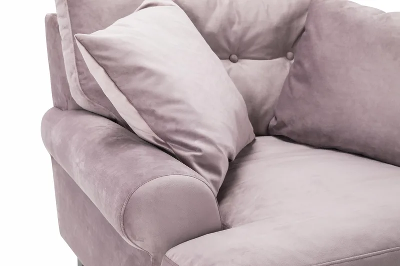 Andrew Lenestol Fløyel - Lilla/Messing - Møbler - Stoler - Lenestoler - Fløyelslenestol