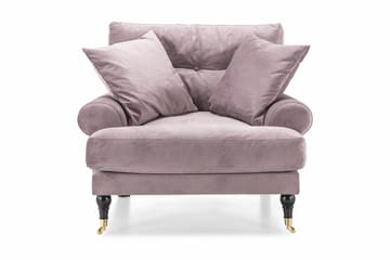 Andrew Lenestol Fløyel - Lilla/Messing - Møbler - Stoler - Lenestoler - Fløyelslenestol