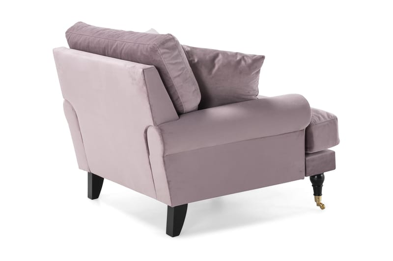 Andrew Lenestol Fløyel - Lilla/Messing - Møbler - Stoler - Lenestoler - Fløyelslenestol