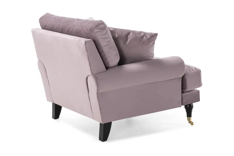 Andrew Lenestol Fløyel - Lilla/Messing - Møbler - Stoler - Lenestoler - Fløyelslenestol