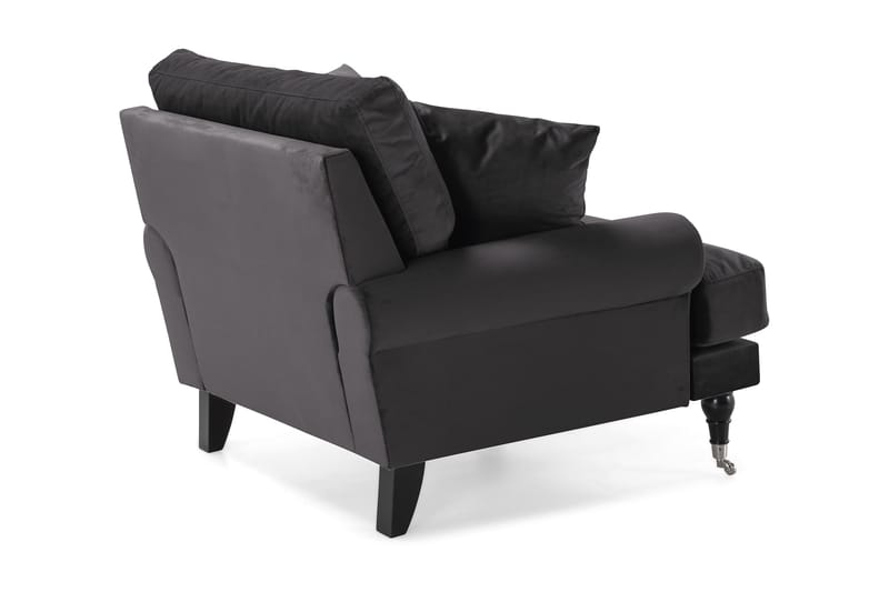 Andrew Lenestol Fløyel - Mørkegrå/Krom - Møbler - Stoler - Lenestoler - Fløyelslenestol