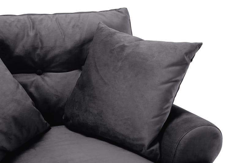 Andrew Lenestol Fløyel - Mørkegrå/Krom - Møbler - Stoler - Lenestoler - Fløyelslenestol