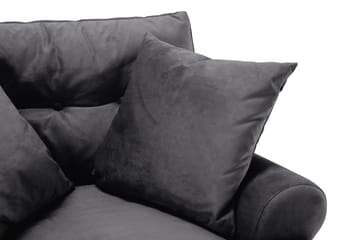 Andrew Lenestol Fløyel - Mørkegrå/Krom - Møbler - Stoler - Lenestoler - Fløyelslenestol