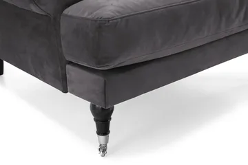 Andrew Lenestol Fløyel - Mørkegrå/Krom - Møbler - Stoler - Lenestoler - Fløyelslenestol