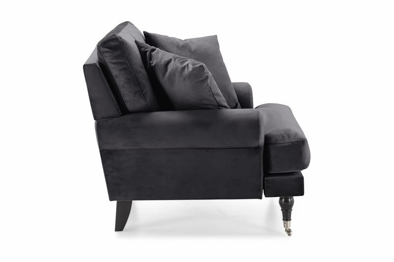 Andrew Lenestol Fløyel - Mørkegrå/Krom - Møbler - Stoler - Lenestoler - Fløyelslenestol