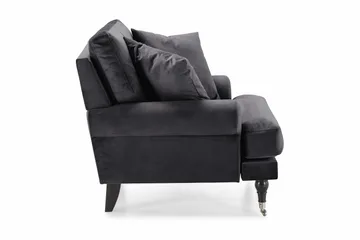 Andrew Lenestol Fløyel - Mørkegrå/Krom - Møbler - Stoler - Lenestoler - Fløyelslenestol