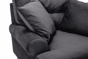 Andrew Lenestol Fløyel - Mørkegrå/Krom - Møbler - Stoler - Lenestoler - Fløyelslenestol