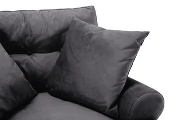 Andrew Lenestol Fløyel - Mørkegrå/Messing - Møbler - Stoler - Lenestoler - Fløyelslenestol