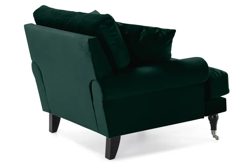 Andrew Lenestol Fløyel - Mørkegrønn/Krom - Møbler - Stoler - Lenestoler - Fløyelslenestol