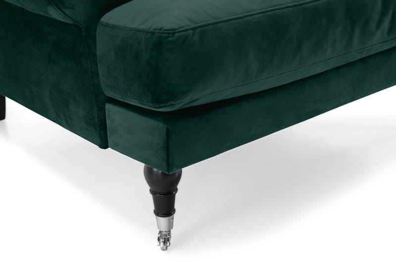 Andrew Lenestol Fløyel - Mørkegrønn/Krom - Møbler - Stoler - Lenestoler - Fløyelslenestol