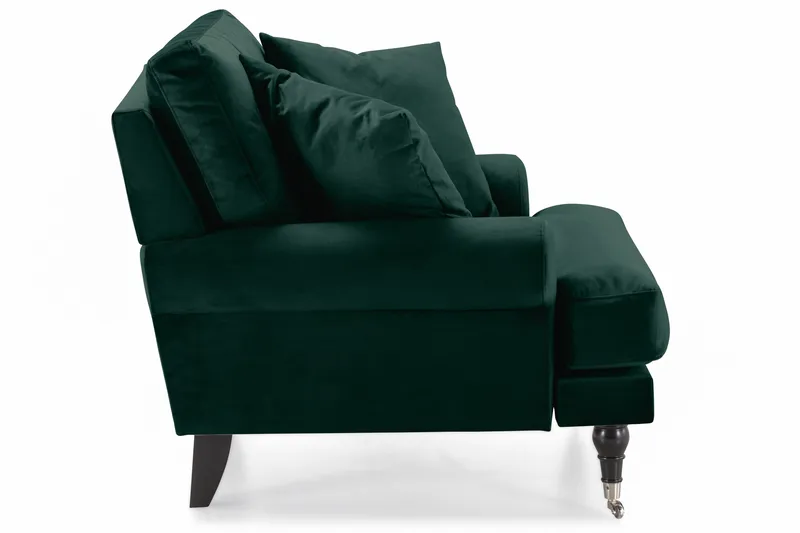 Andrew Lenestol Fløyel - Mørkegrønn/Krom - Møbler - Stoler - Lenestoler - Fløyelslenestol