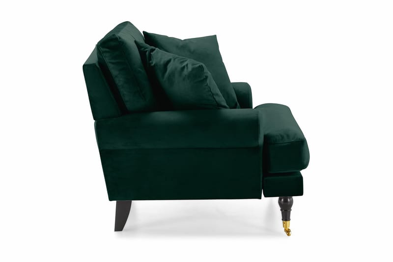 Andrew Lenestol Fløyel - Mørkegrønn/Messing - Møbler - Stoler - Lenestoler - Fløyelslenestol