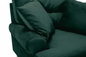 Andrew Lenestol Fløyel - Mørkegrønn/Messing - Møbler - Stoler - Lenestoler - Fløyelslenestol