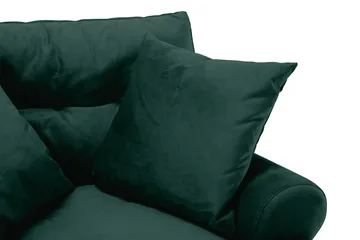 Andrew Lenestol Fløyel - Mørkegrønn/Messing - Møbler - Stoler - Lenestoler - Fløyelslenestol