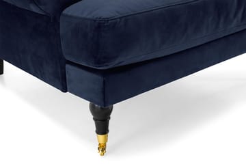 Andrew Lenestol Fløyel - Midnattsblå/Messing - Møbler - Stoler - Lenestoler - Fløyelslenestol