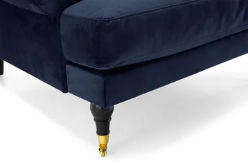 Andrew Lenestol Fløyel - Midnattsblå/Messing - Møbler - Stoler - Lenestoler - Fløyelslenestol