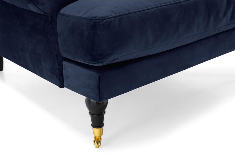 Andrew Lenestol Fløyel - Midnattsblå/Messing - Møbler - Stoler - Lenestoler - Fløyelslenestol