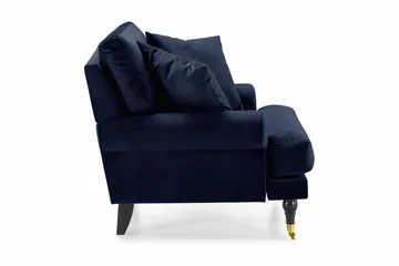 Andrew Lenestol Fløyel - Midnattsblå/Messing - Møbler - Stoler - Lenestoler - Fløyelslenestol