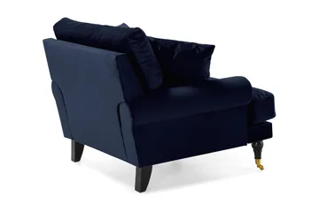 Andrew Lenestol Fløyel - Midnattsblå/Messing - Møbler - Stoler - Lenestoler - Fløyelslenestol