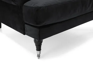 Andrew Lenestol Fløyel - Svart/Krom - Møbler - Stoler - Lenestoler - Fløyelslenestol
