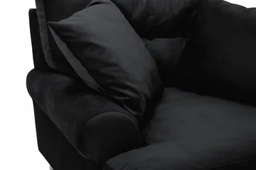 Andrew Lenestol Fløyel - Svart/Messing - Møbler - Stoler - Lenestoler - Fløyelslenestol