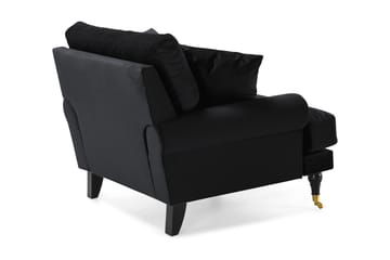 Andrew Lenestol Fløyel - Svart/Messing - Møbler - Stoler - Lenestoler - Fløyelslenestol