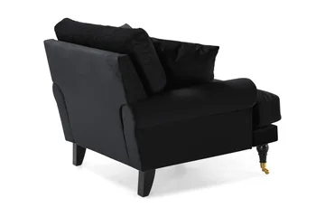 Andrew Lenestol Fløyel - Svart/Messing - Møbler - Stoler - Lenestoler - Fløyelslenestol