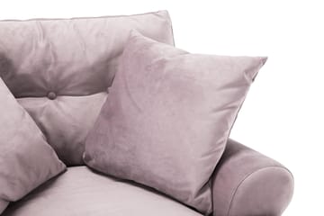 Andrew Lenestol med Fotskammel Fløyel - Lilla/Krom - Møbler - Stoler - Lenestoler - Fløyelslenestol