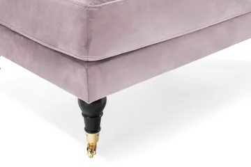 Andrew Lenestol med Fotskammel Fløyel - Lilla/Messing - Møbler - Stoler - Lenestoler - Fløyelslenestol