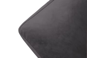 Andrew Lenestol med Fotskammel Fløyel - Mørkegrå/Krom - Møbler - Stoler - Lenestoler - Fløyelslenestol