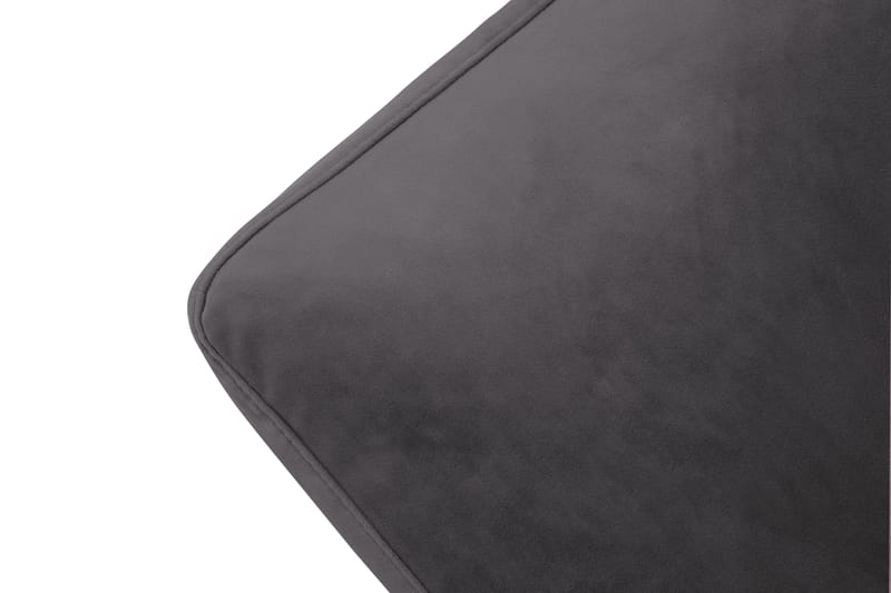 Andrew Lenestol med Fotskammel Fløyel - Mørkegrå/Krom - Møbler - Stoler - Lenestoler - Fløyelslenestol