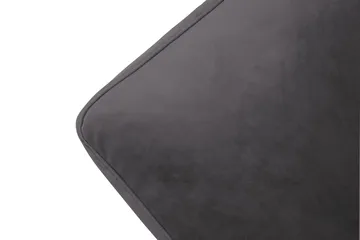 Andrew Lenestol med Fotskammel Fløyel - Mørkegrå/Messing - Møbler - Stoler - Lenestoler - Fløyelslenestol