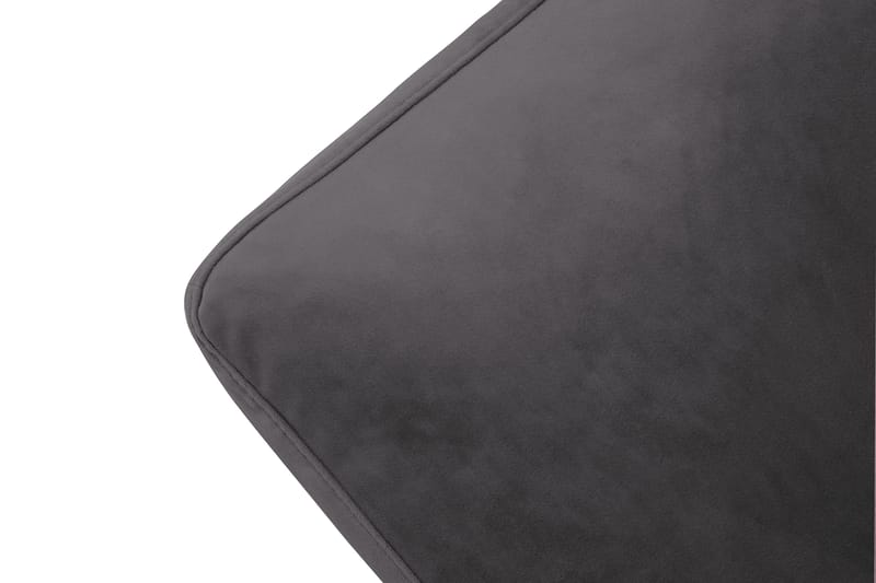 Andrew Lenestol med Fotskammel Fløyel - Mørkegrå/Messing - Møbler - Stoler - Lenestoler - Fløyelslenestol