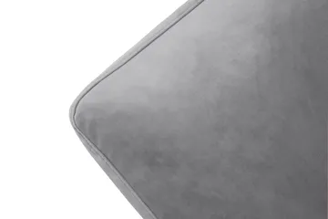 Andrew Lenestol med Fotskammel Fløyel - Sølvgrå/Krom - Møbler - Stoler - Lenestoler - Fløyelslenestol