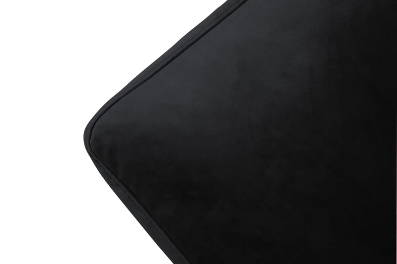 Andrew Lenestol med Fotskammel Fløyel - Svart/Krom - Møbler - Stoler - Lenestoler - Fløyelslenestol