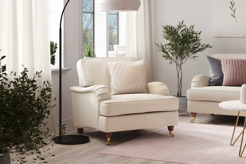 Howard Luksus Lenestol 92 cm - Beige - Møbler - Stoler - Lenestoler - Howard lenestol