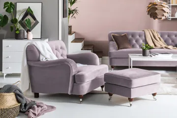 Howard Riviera Fløyelslenestol - Lilla - Møbler - Stoler - Lenestoler - Howard lenestol