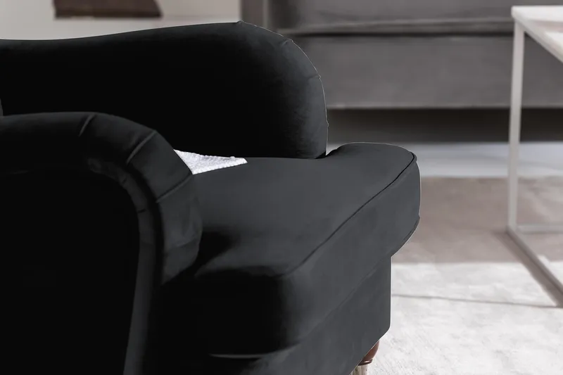 Howard Riviera Fløyelslenestol - Svart - Møbler - Stoler - Lenestoler - Howard lenestol