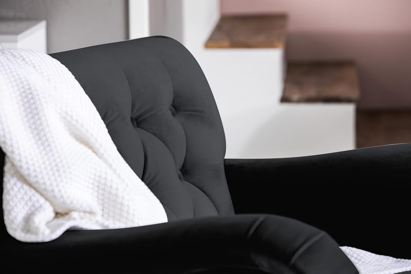 Howard Riviera Fløyelslenestol - Svart - Møbler - Stoler - Lenestoler - Howard lenestol